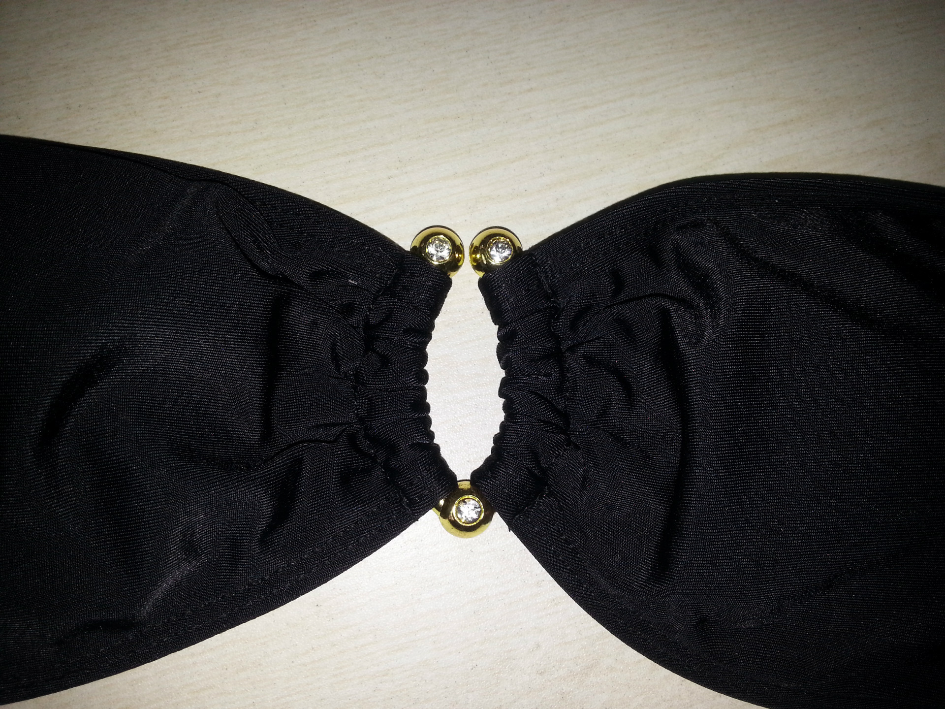 维多利亚的秘密泳衣v字扣分体抹胸纯色系列比基尼性感泳装8801