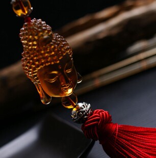 保平安如来佛头 内饰 高档汽车挂件吊件 精品古法琉璃佛头艳遇佛