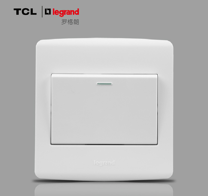 tcl开关插座面板legrand开关美仑水系列一开双控开关专柜正品