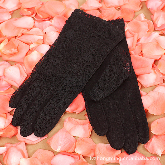 elma手套 女士真丝手套/桑蚕丝亲肤幽雅防晒手套 sk005d