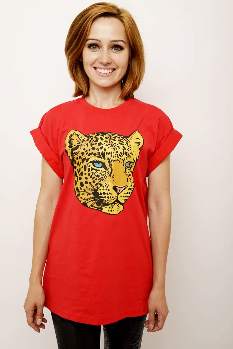 服装鞋帽箱包,钟表眼镜 女装 女式t恤 原单外贸欧美2013秋季新款豹子