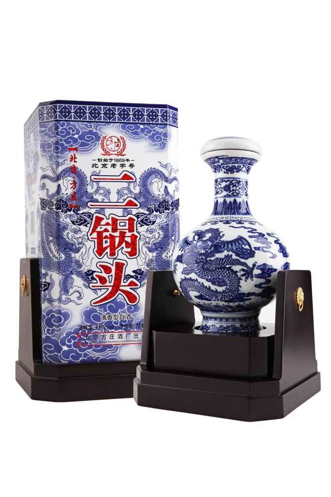 厂家直销 北京方庄53度750ml青花二锅头酒 量大优惠