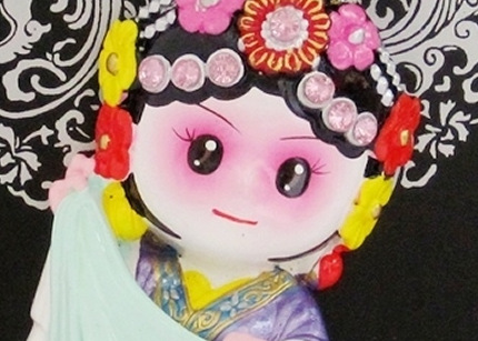 中国风外贸商务礼品戏剧脸谱板卡四大美女羞花杨贵妃扇子混批