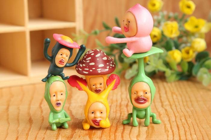 日本kobito-dukan农场精灵こびとづかん屁桃蘑菇叠叠乐摆件