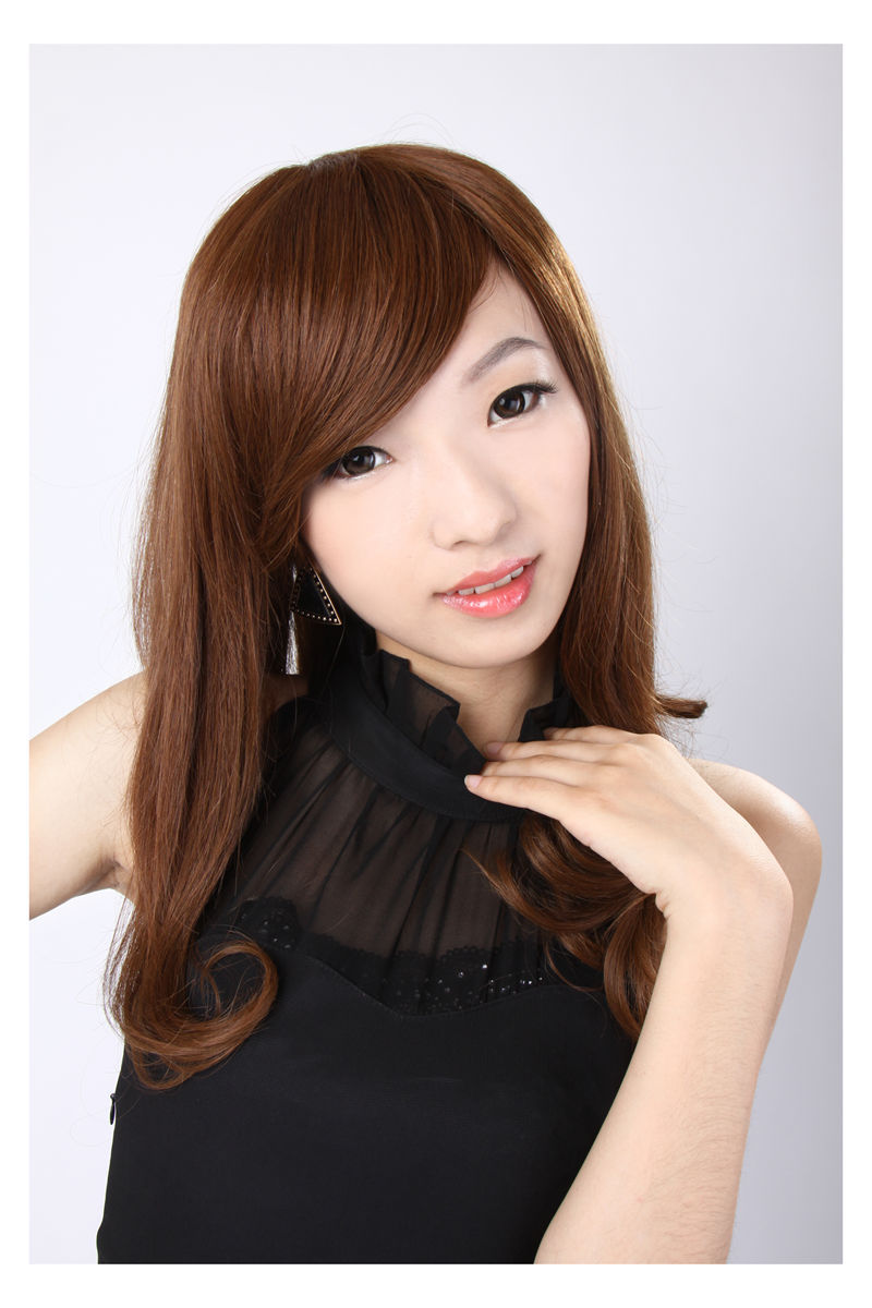 新品假发长卷发时尚甜美可爱女生假发齐刘海蓬松长发台州假发m7