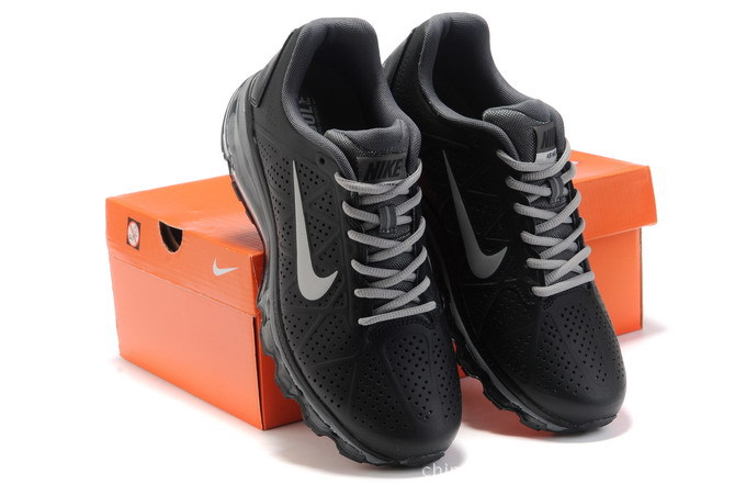 厂家批发正品耐克nike09款5代全掌气垫皮面冲孔跑鞋运动鞋批发