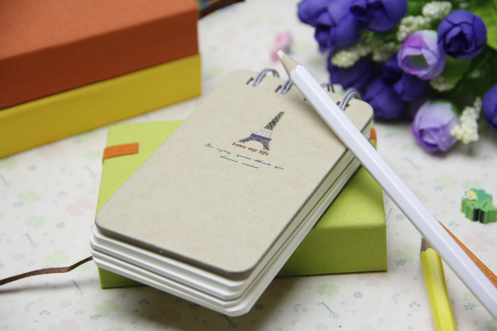 韩国精品文具雅莎卡lb84k50--0123爱我生活上翻线圈本