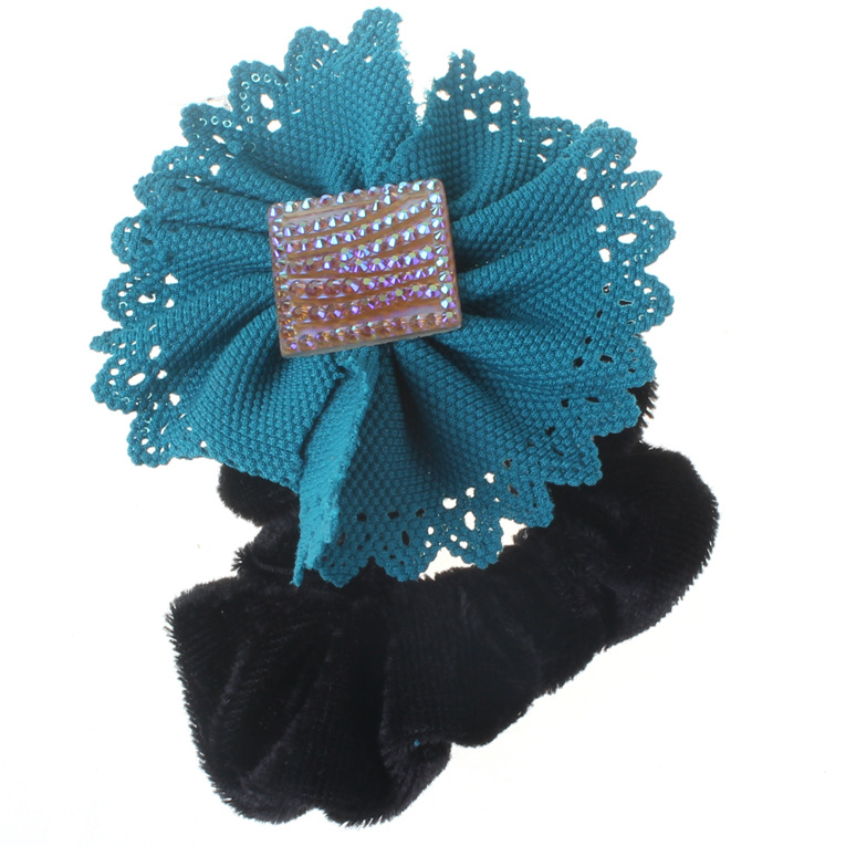 玉米粒满天星绒布头花 女士头扎 2元店批发 两元超市货源