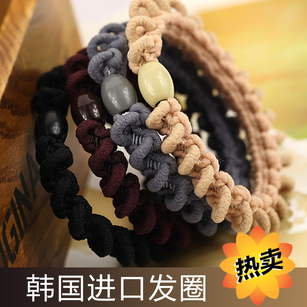 外贸厂家供应2元店韩国韩版发圈头绳质量超好的橡皮筋发绳批发