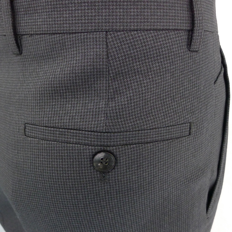 深蓝色无褶秋冬西裤 抗皱免烫直筒男式正装西裤 商务西裤批发加工