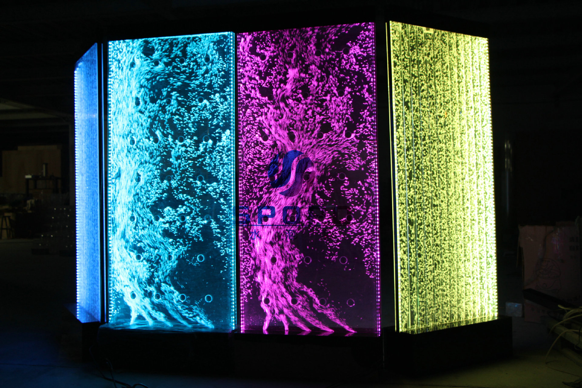 电子水幕墙 led流水墙 室内泡泡水幕墙,隔断背景水屏风,水舞墙