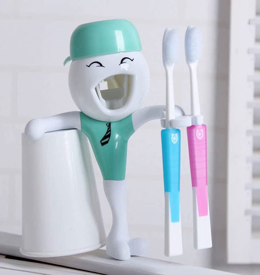 一件代发q仔全自动挤牙膏器 洗漱套装 生活用品 新奇特居家日用品
