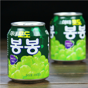 正品韩国原装进口饮料 休闲饮品/葡萄果肉饮料 海太葡萄汁 238ml