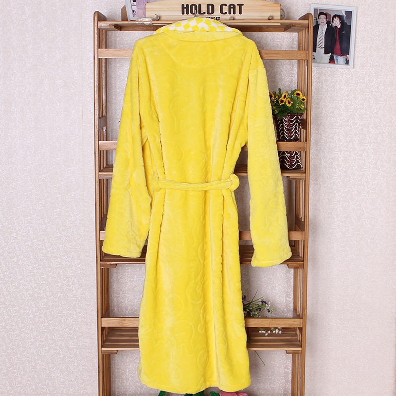 睡衣,家居服,睡袍,浴袍-2013年冬季新款加厚法兰绒纯色烫花料亮色系