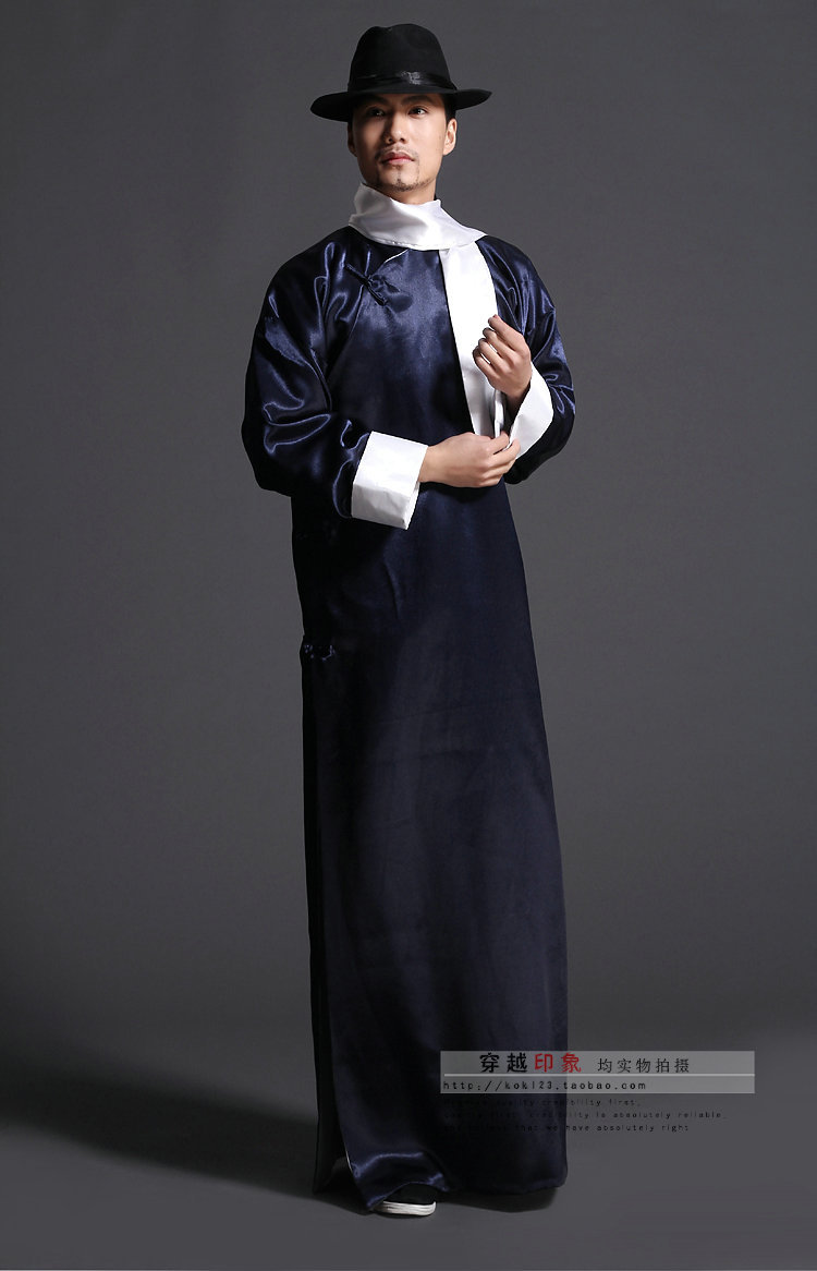 五四青年装民国学生装男士长衫长袍相声服定制演出服装特价 101