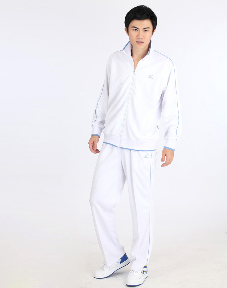 白色运动服套装运动外套运动装情侣款休闲运动套装