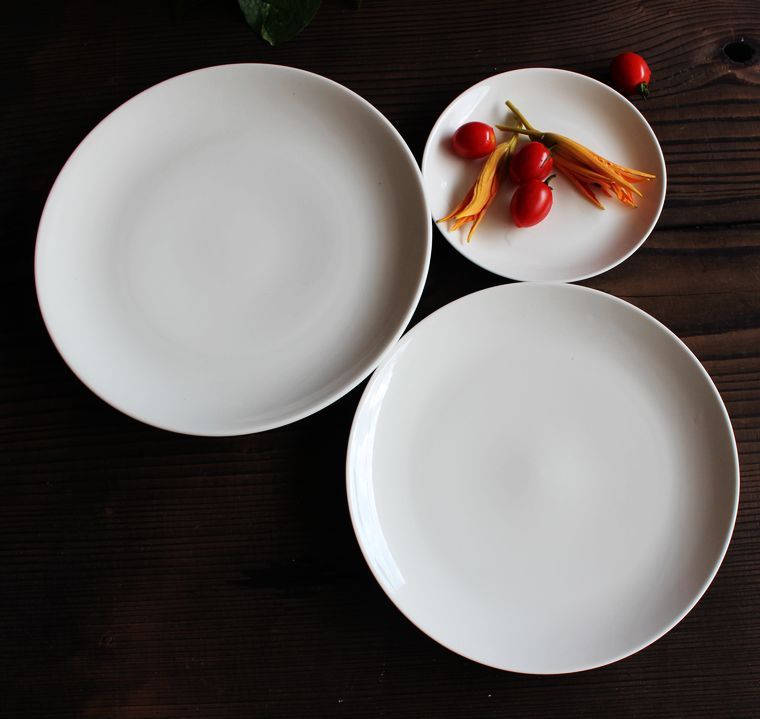 新骨瓷出口外贸陶瓷盘子套装 圆盘 牛排盘 菜盘图片_6