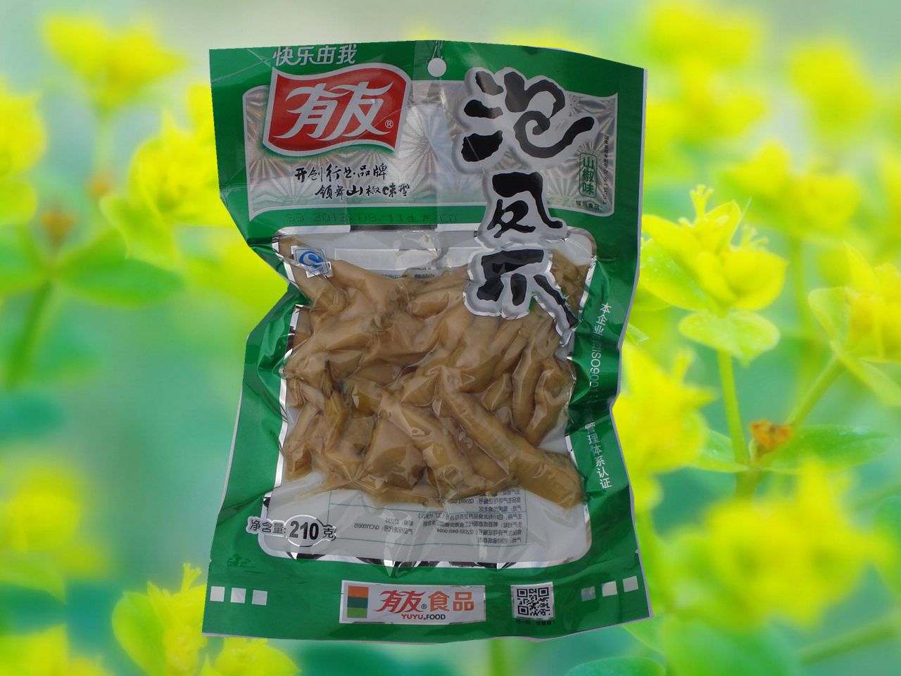 重庆特产 有友泡凤爪山椒味210g 休闲零食 绝好的下酒菜