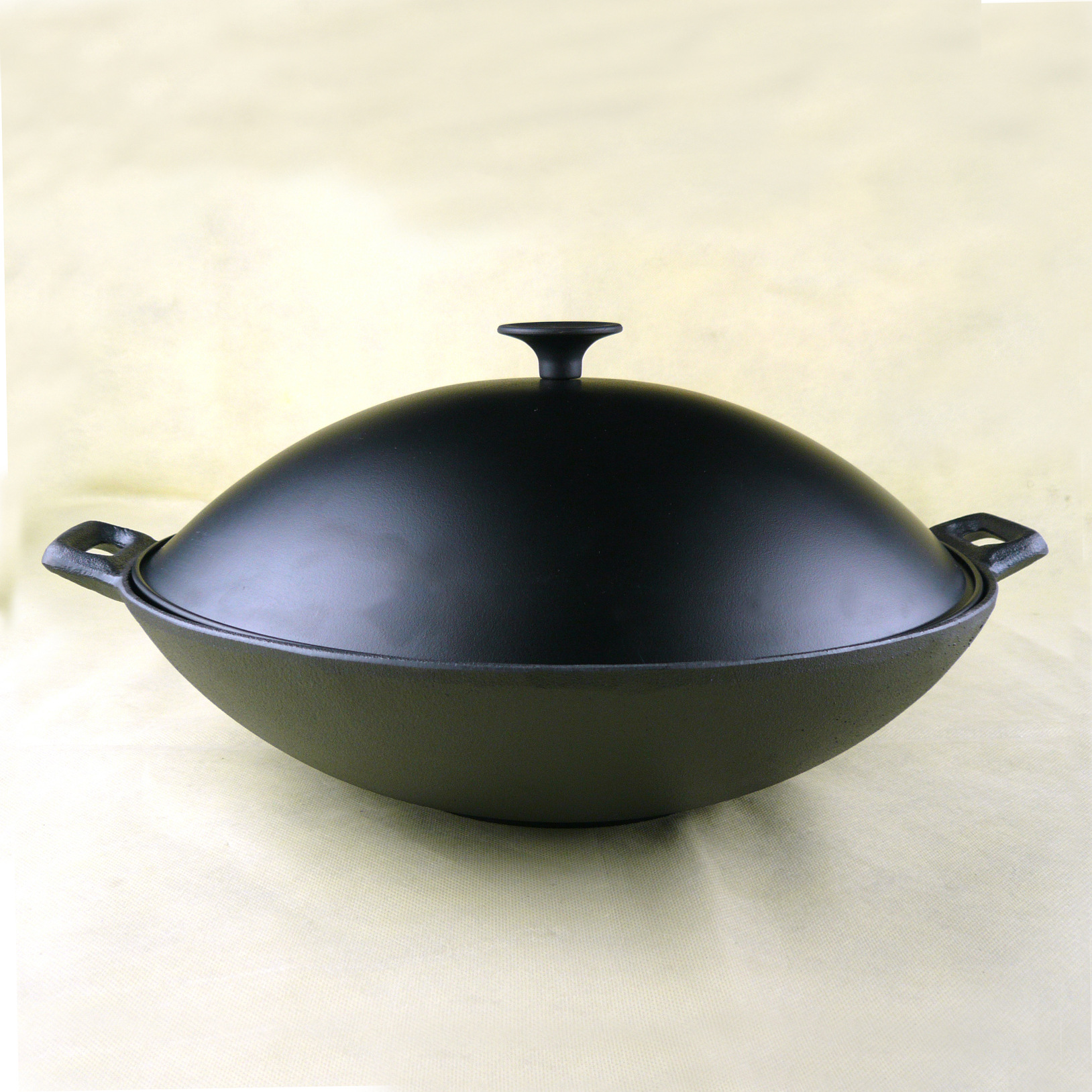 促销包邮 送盖子 铁锅 铸铁炒锅 生铁炒锅 外贸原单直径37cm