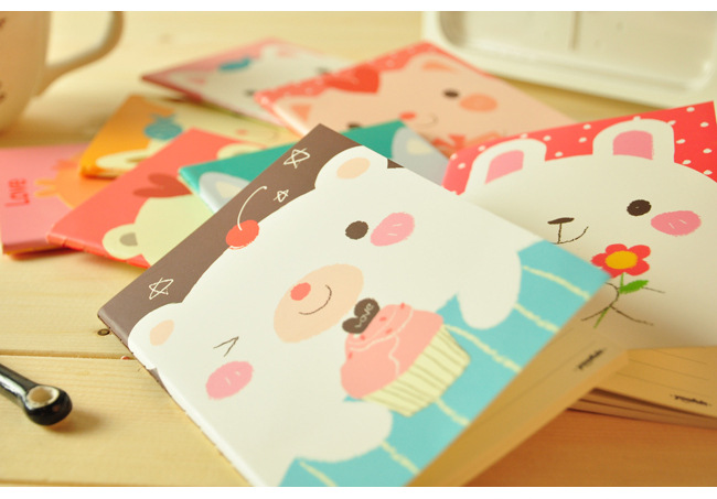 韩国软面抄可爱本子 记事本 a6萌萌动物车线本