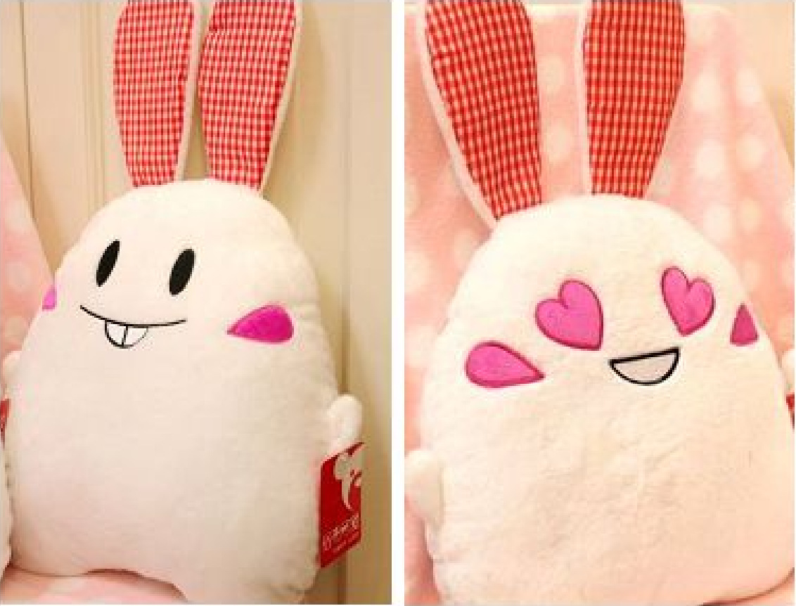 包邮 结婚庆小礼物礼品毛绒玩具批发直销小娃娃龅牙兔抱枕靠垫