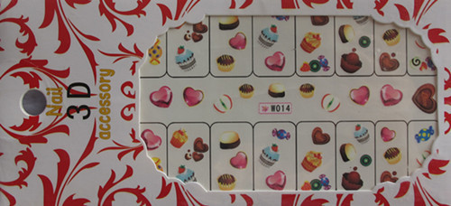 【w001-015 美甲水贴 日系美甲水印贴纸 卡通水贴