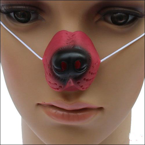 化装舞会用品 动物假鼻子 猪 鸭嘴 鸡狗 熊鼻子 一套 鼻子套装