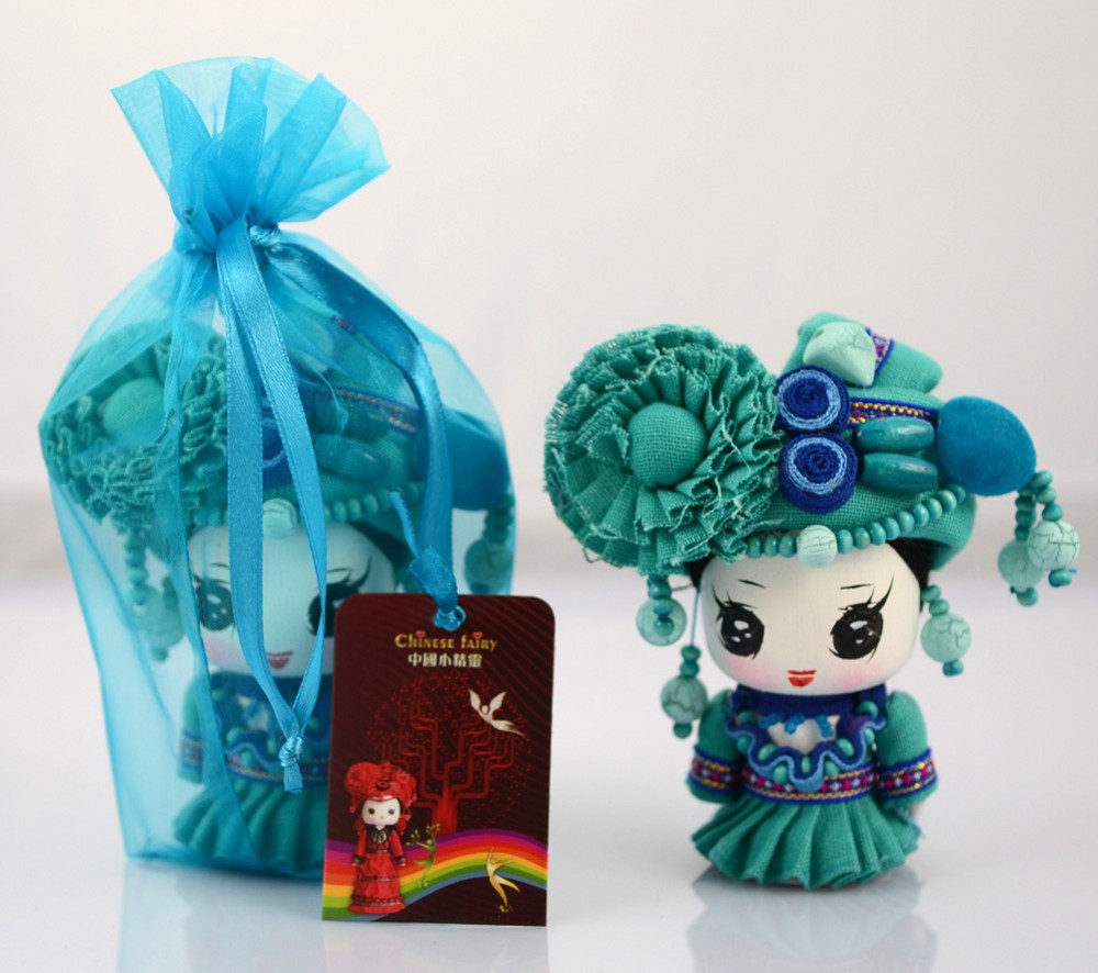 中号小精灵q版独龙族卡通娃娃 做工精细民族特色家居饰品l0413-26