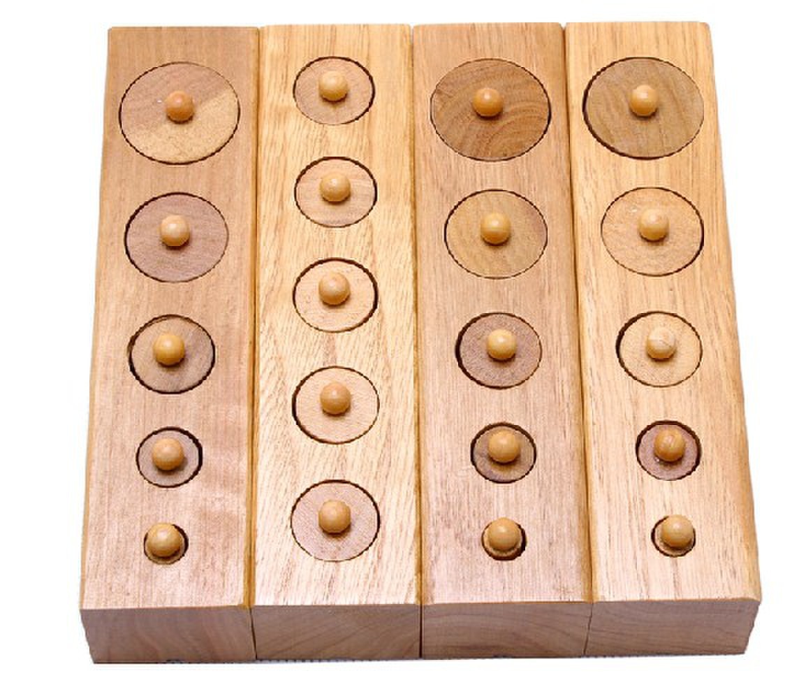 蒙特台梭利 蒙氏插座圆柱体家庭装 婴儿宝宝益智早教玩具