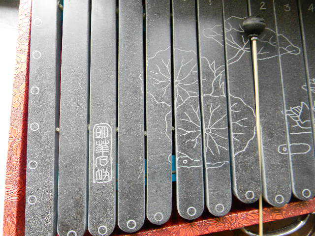 古典宫廷灵壁石打击乐器《会唱歌的石头琴》 石琴 乐器的形状图片_4