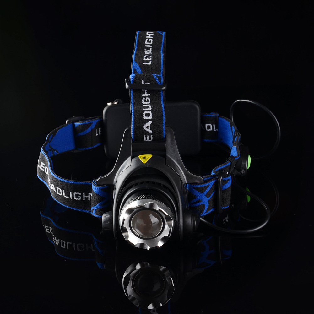 豹眼新款758头灯强光 充电 10w led钓鱼灯 矿灯 正品t6头灯18650