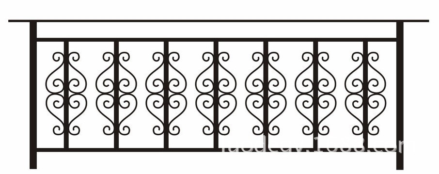 防护,市政设施 护栏/围栏/栏杆 供应别墅铁艺阳台栏杆 阳台护栏 图集