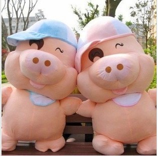1米情侣麦兜猪毛绒玩具公仔 猪猪玩偶布娃娃