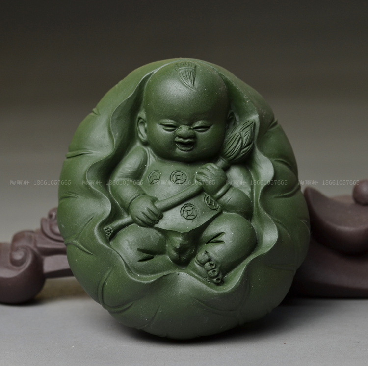 持荷叶童子的寓意,玉雕童子荷叶什么寓意,古玉执荷童子的寓意_大山谷图库