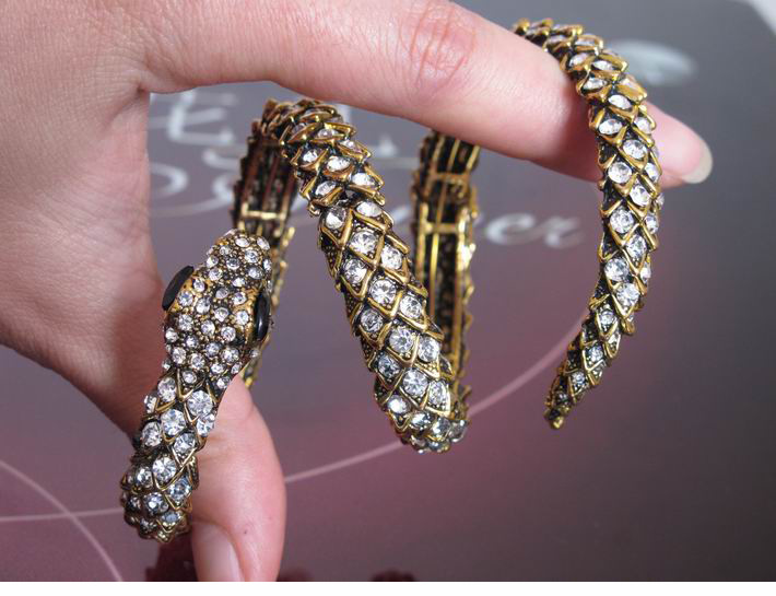 欧美夸张朋克摇滚风手饰 莱茵石蜥蜴手镯 速卖通货源 alqq2014049