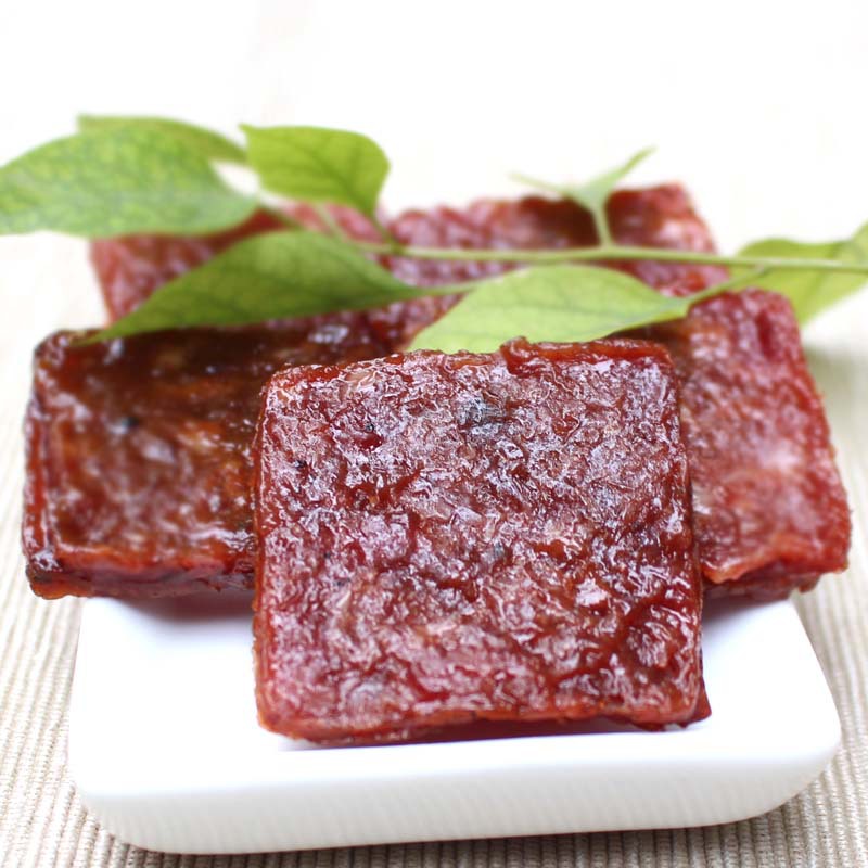 微商爆款零食正方形即食猪肉干猪肉脯透明真空独立小包装散装称重