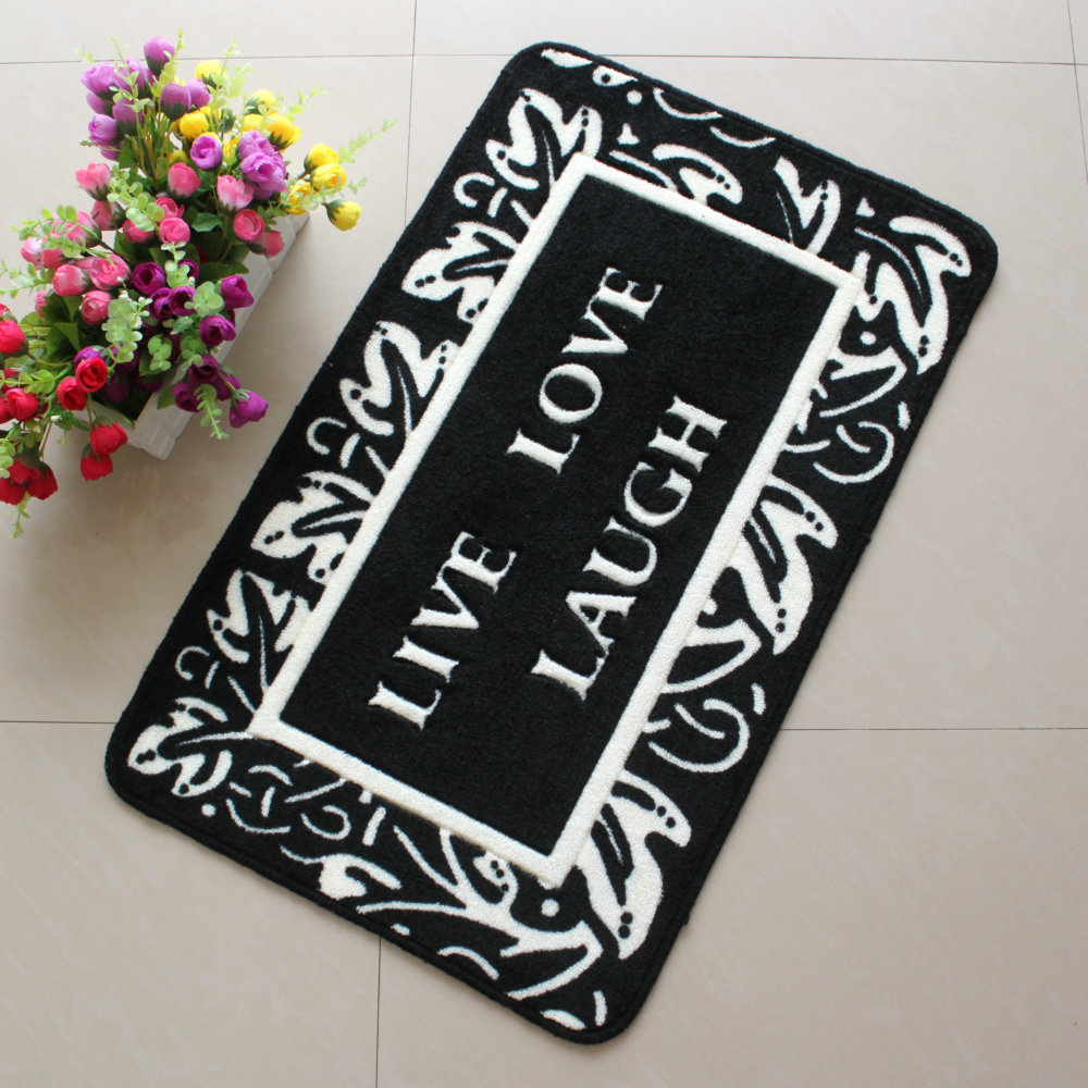 机制彩印工艺地毯 英文字母 防滑门垫 地垫 可水洗 机洗 45*75cm