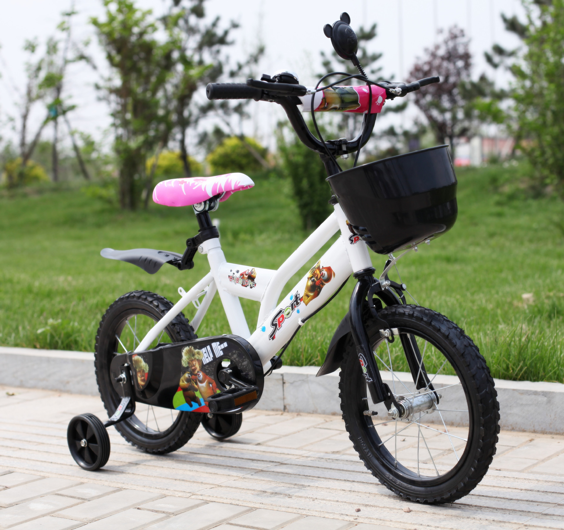 儿童自行车121416寸童车批发外贸 赠品 新款 熊出没