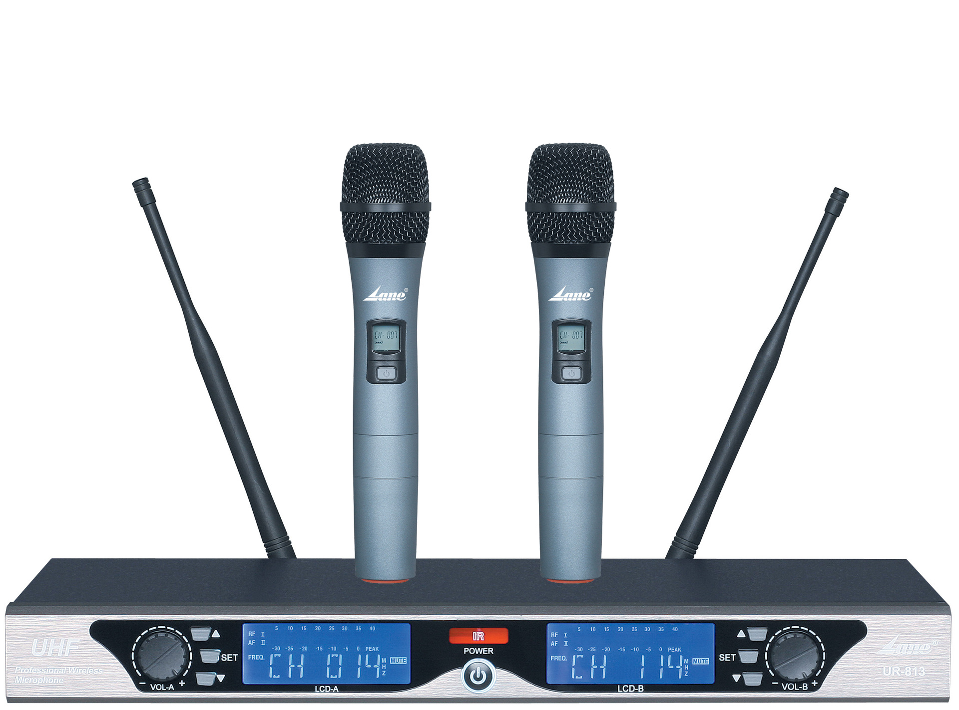 直销lane莱茵ur-813专业ktv工程无线麦克风话筒 200信道红外对频