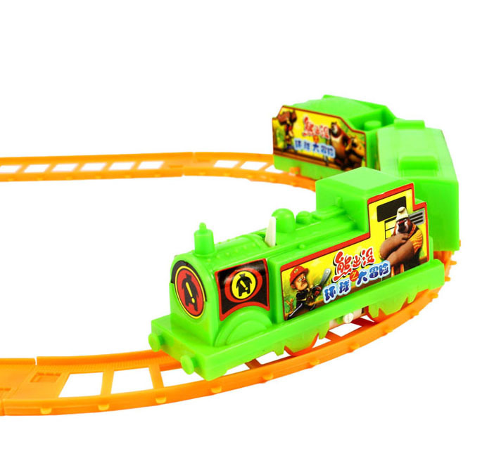 儿童过家家玩具 熊出没轨道火车 卡通电动火车头玩具