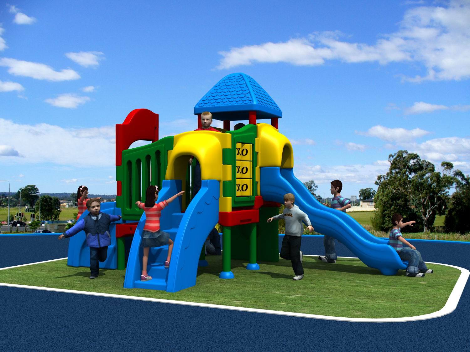 华东游乐hd14-125d中型室内幼儿园学校多功能小博士儿童乐园