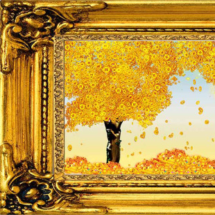 钻石画批发厂家直销客厅装饰挂画摇钱树3d立体钻石十字绣装饰画