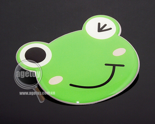 创意青蛙金属亮面不锈钢化妆镜 批发定制摔不碎的口袋不锈钢镜子