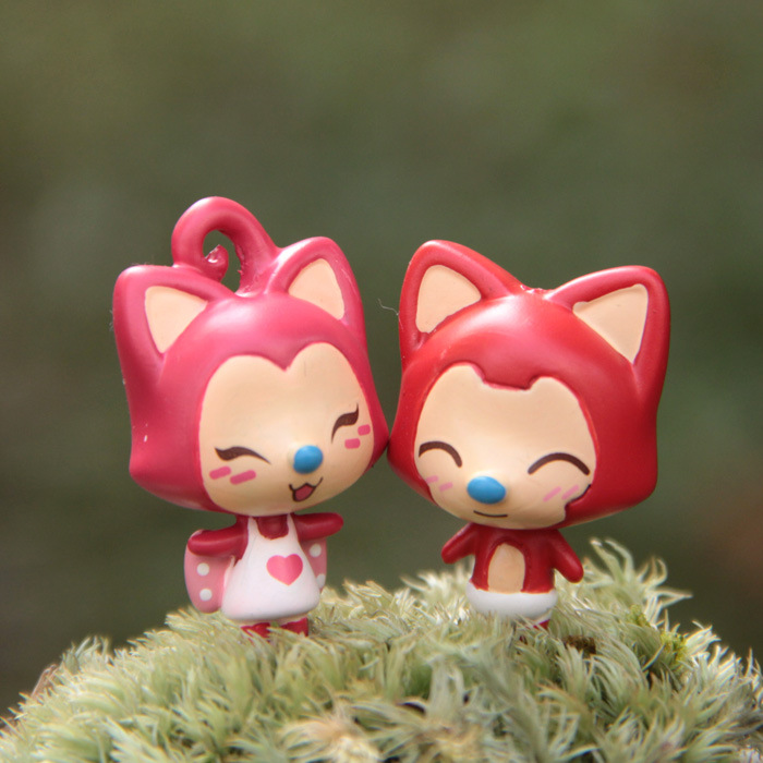 zakka杂货阿狸桃子情侣园艺多肉摆件微景观盆栽园艺diy造景饰物