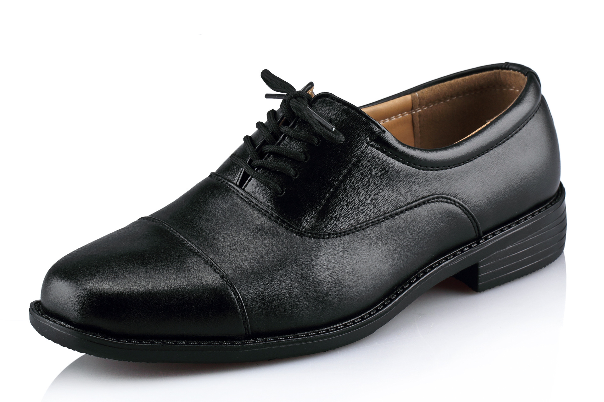 正品07a校尉常服军官三接头士官皮鞋男士商务正装真皮皮鞋