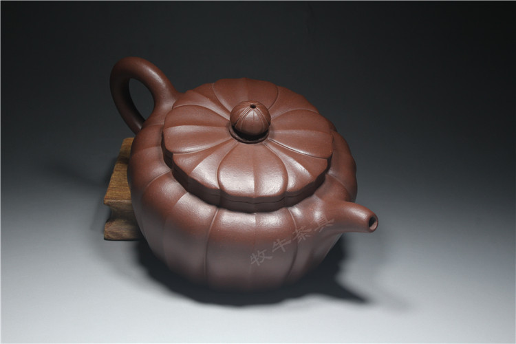 蒋华仙高难度紫砂壶合菱德钟壶350ml 宜兴原矿紫泥制壶师傅制作