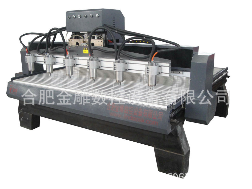 战神灰色银色1拖6 数控木工雕刻机