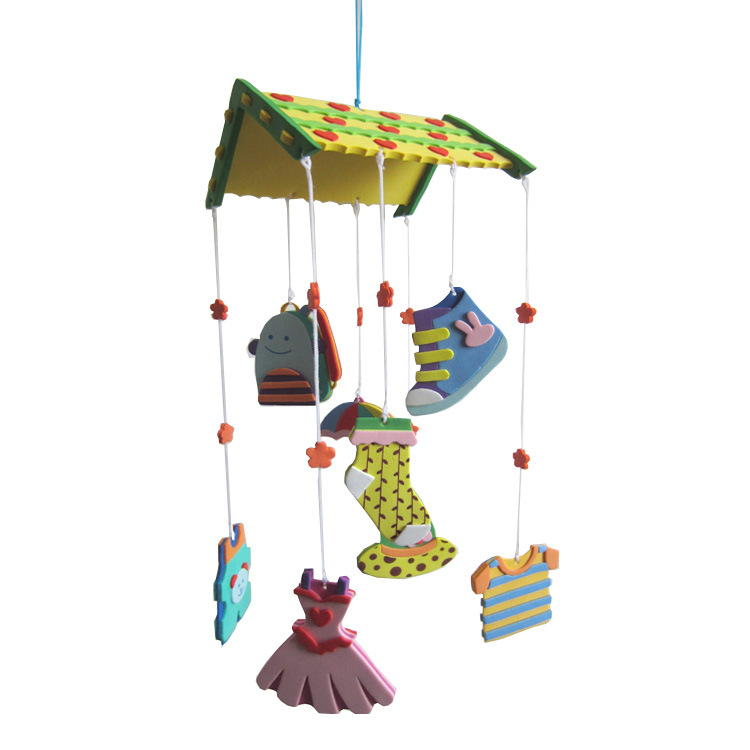 母婴,玩具 玩具 其他玩具 eva手工风铃挂饰 海洋水果 粘贴画儿童diy
