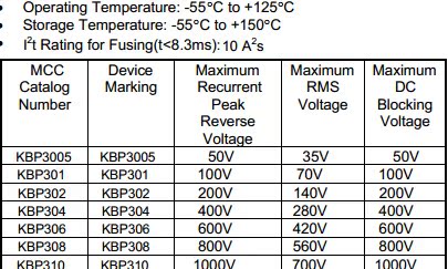 【直插整流桥】全新 kbp310 整流桥堆/扁桥 单排四脚 原厂原装