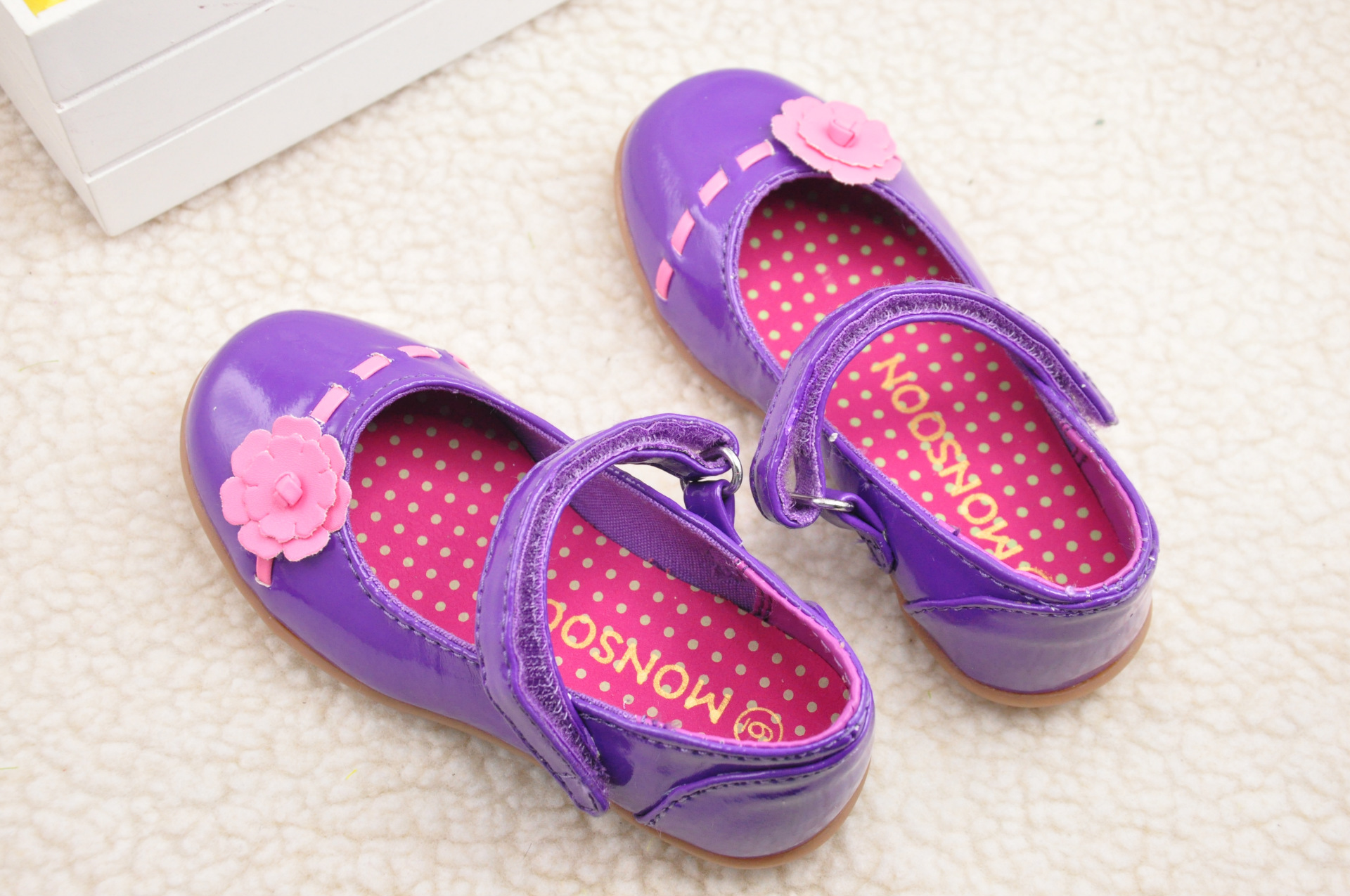 外贸出口 可爱公主鞋 紫色小花朵单鞋_童鞋,婴儿鞋_列表网